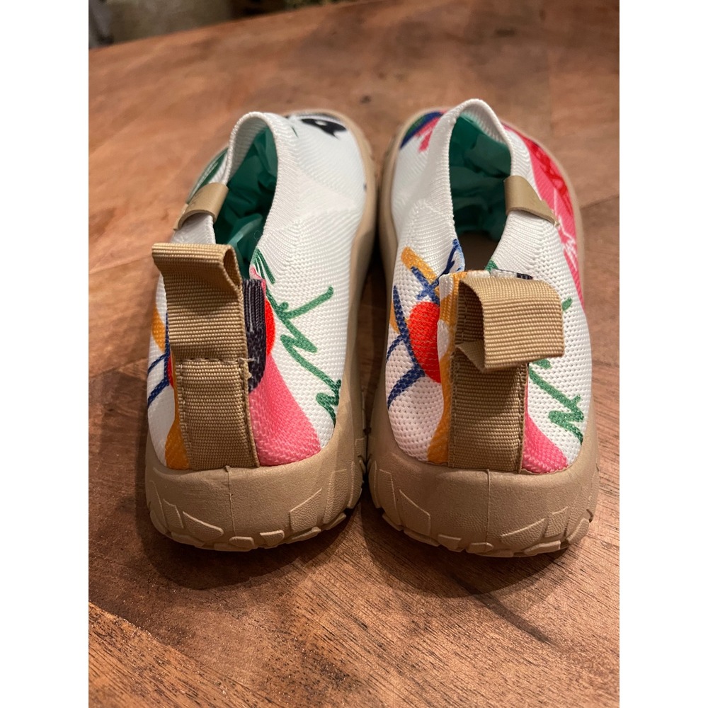 Hola Camel Graffiti Print Knit Slip On Barefoot Sneakers Multi Color Size 37 - Picture 5 of 9